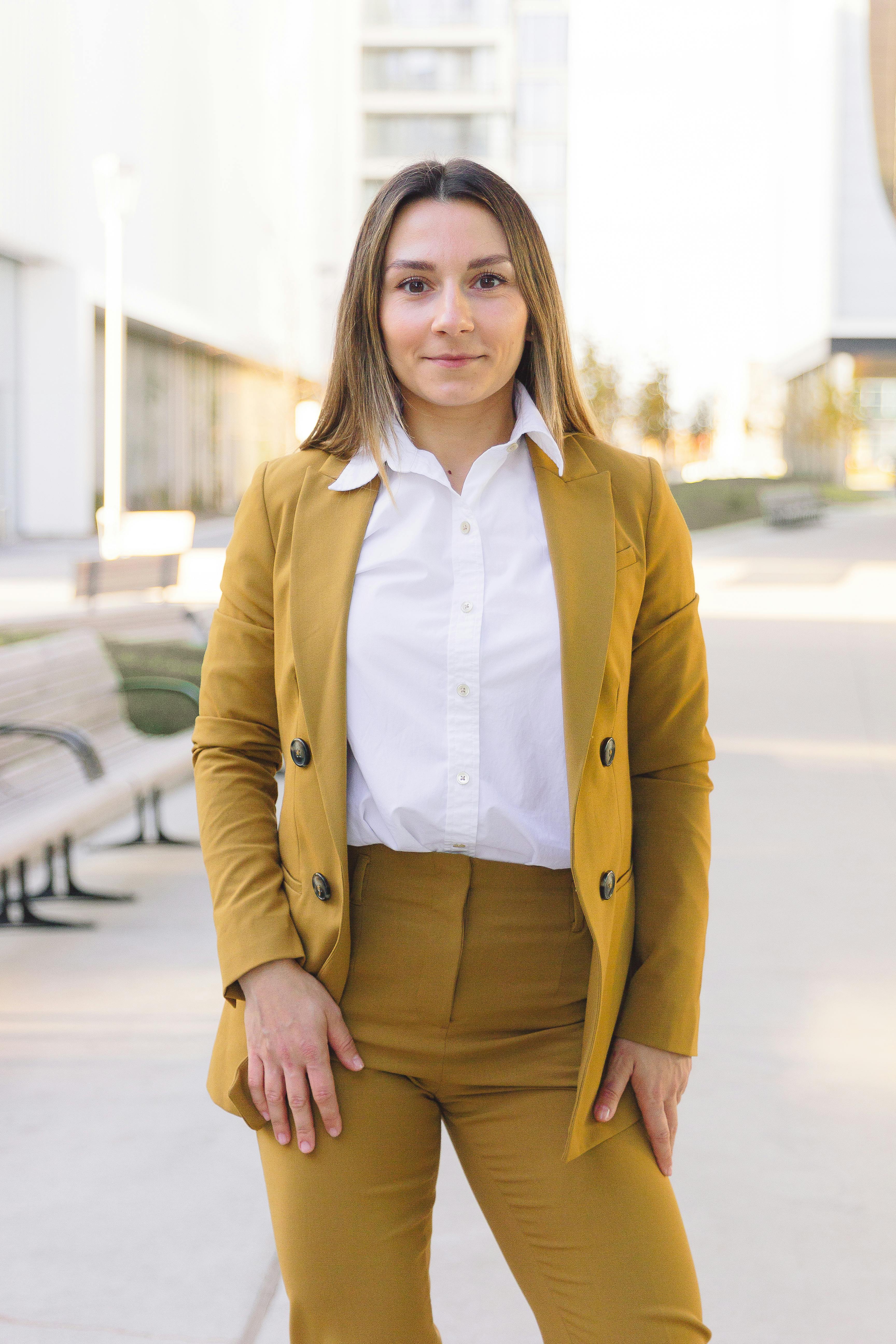 Mustard yellow hotsell suit womens