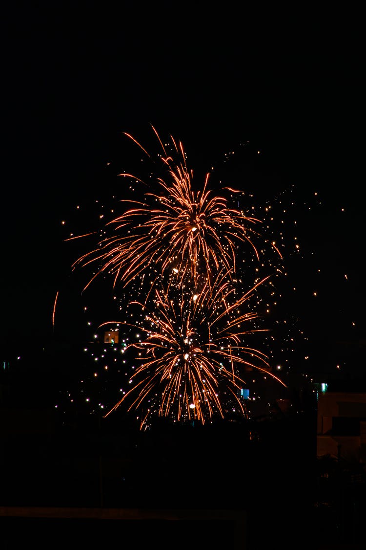 Fireworks Display During Night Time