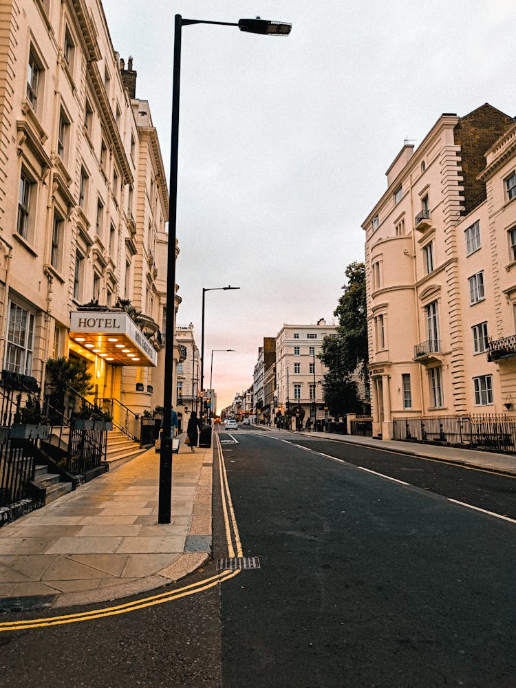 Empty Street In City