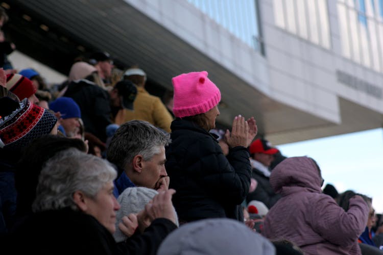 People In A Stadium