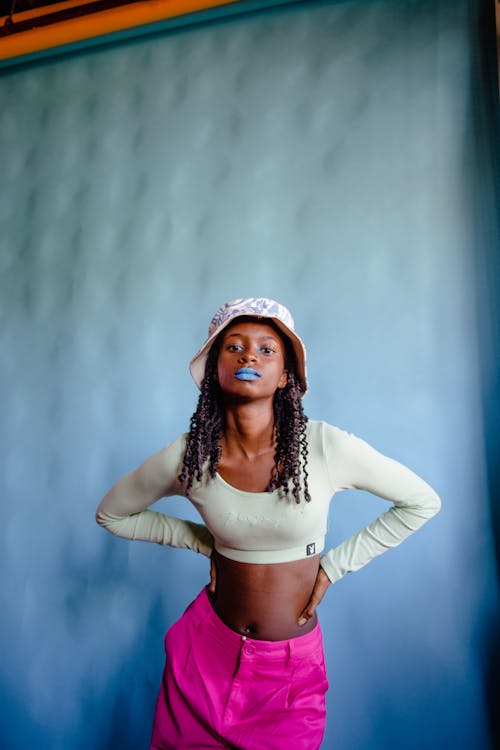 Girl in Hat Posing