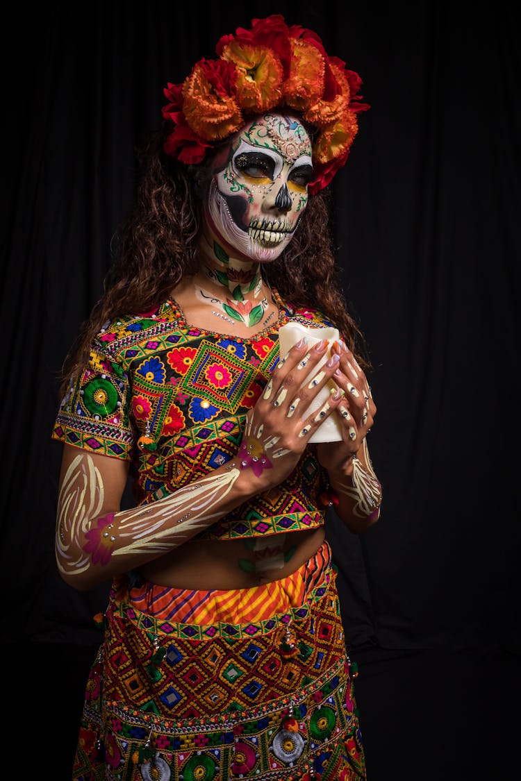 Personification Of Mystic Dead Catrina In Mexican Folklore