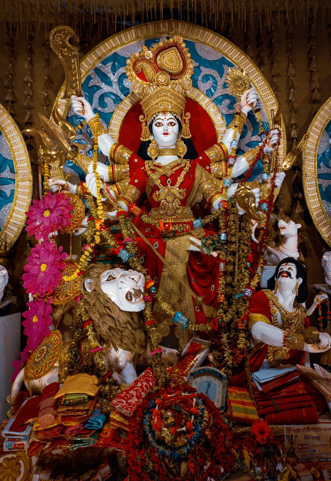 Golden Durga statue