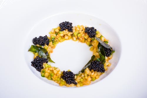 Close-up of a Dish made with Caviar