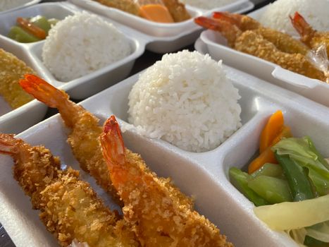 Crispy Coconut Shrimp with Corn & Green Beans