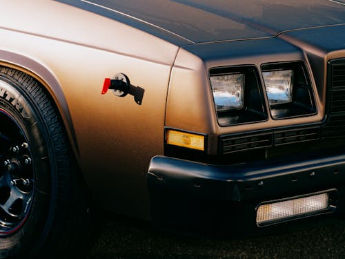 Close-Up Photo of a Customized Classic Car