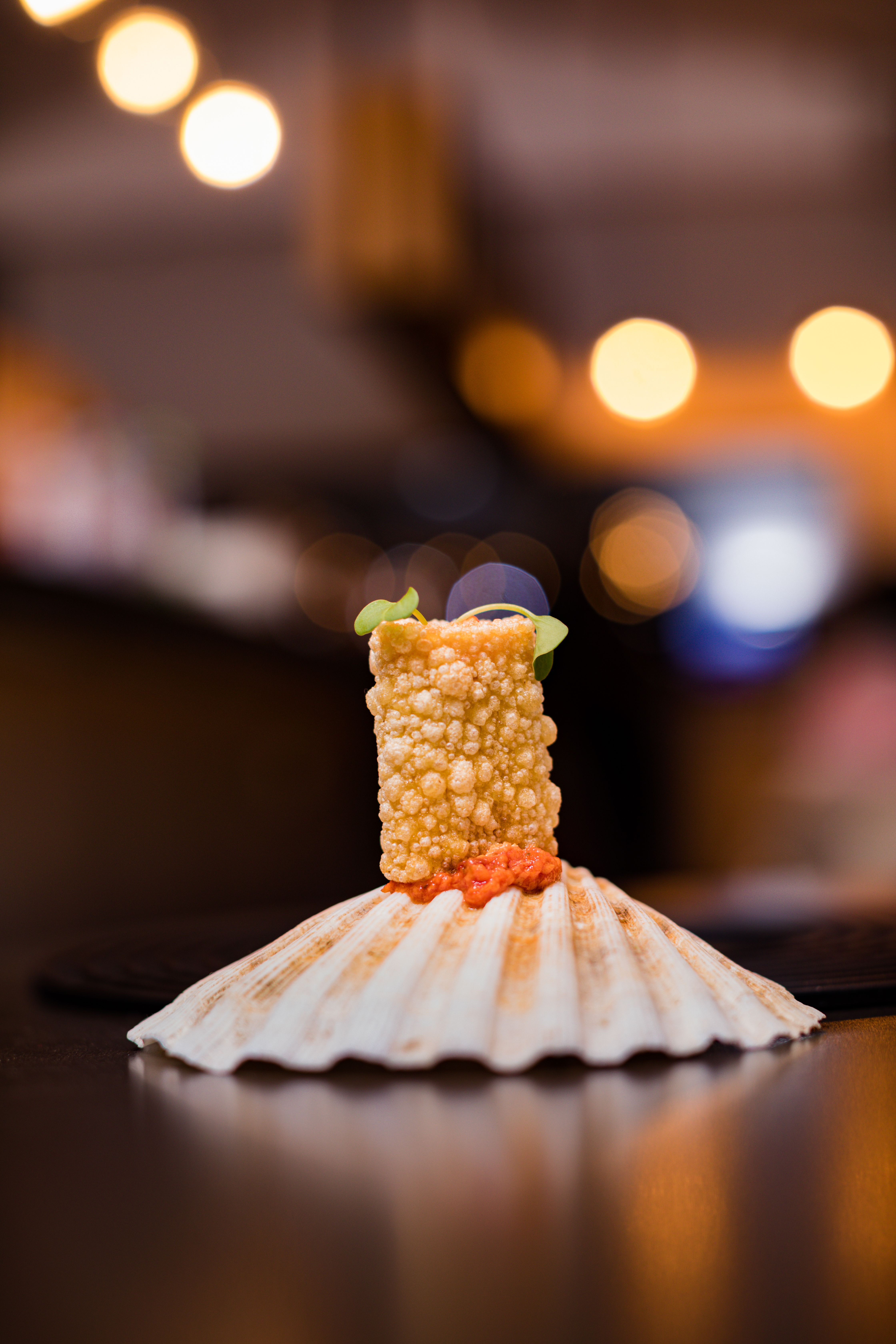 Serving Shell Seafood Dish Served on a Shell · Free Stock Photo