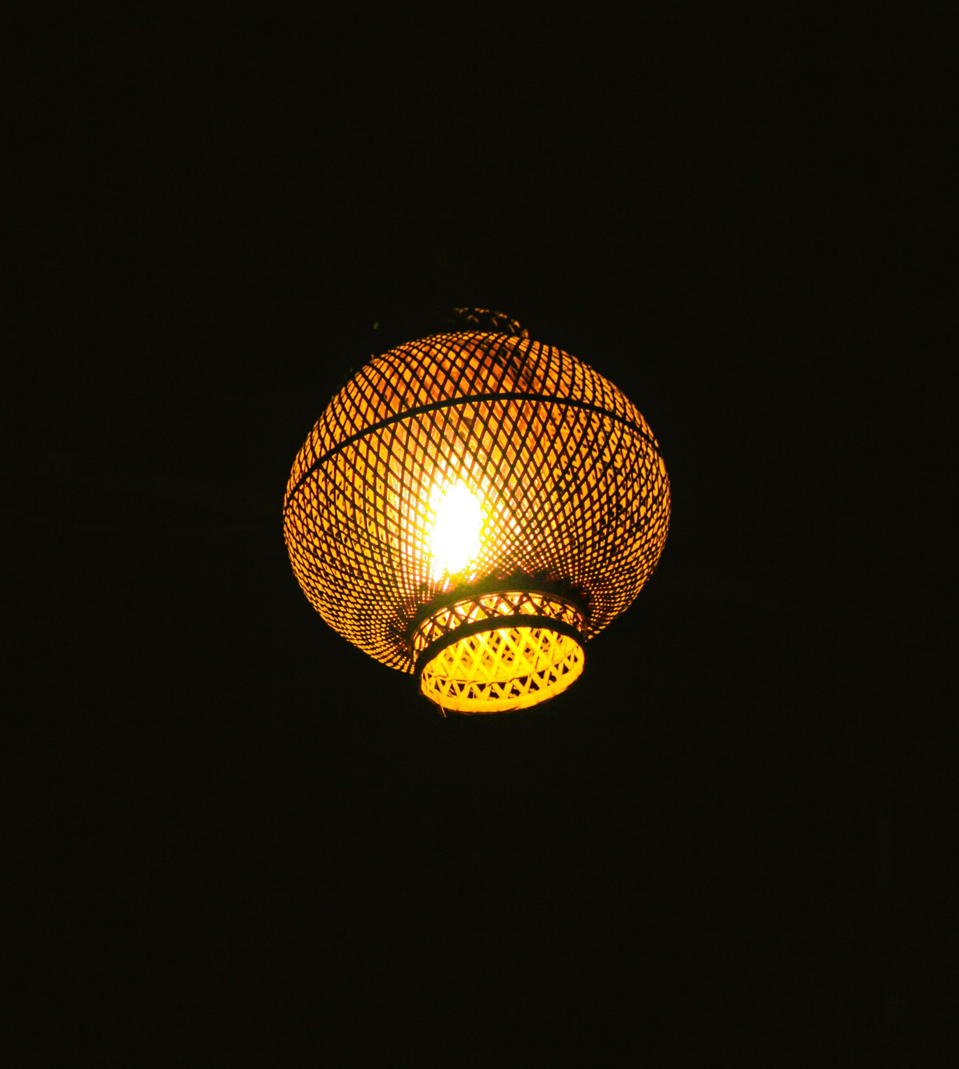 Free Stock Photo Of Golden Lamp In The Dark Light