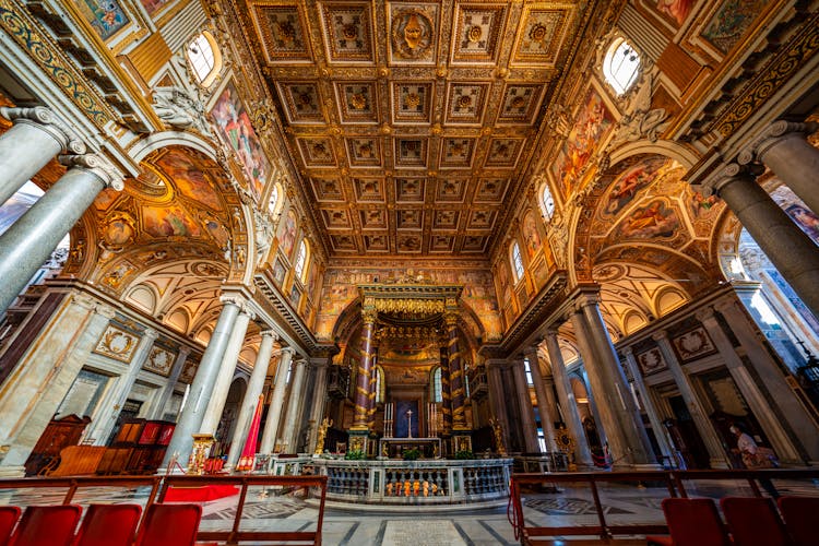 Interior Design Of The Basilica Of St Mary Major In Rome 