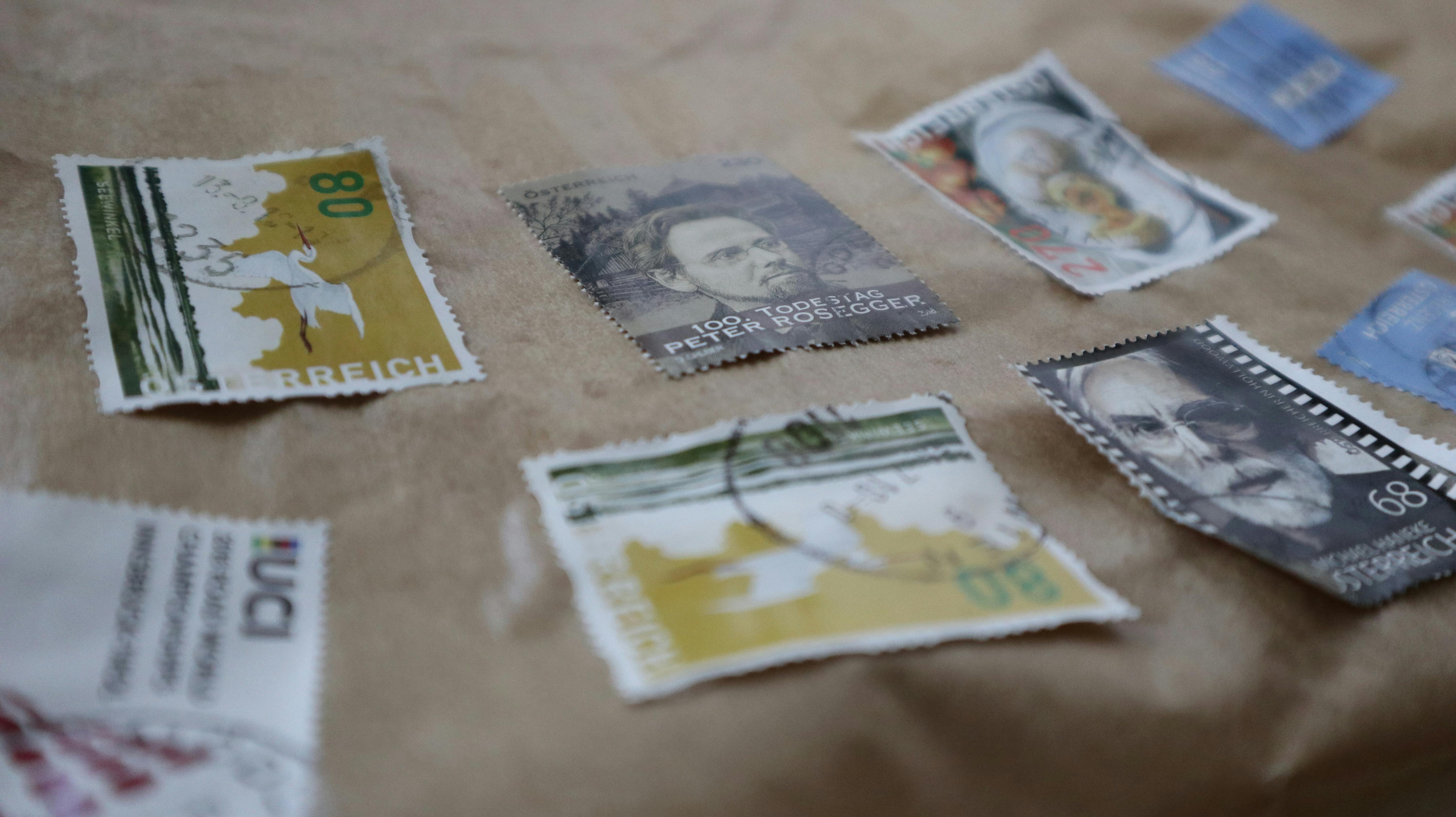 Free stock photo of old, stamp collection, stamps
