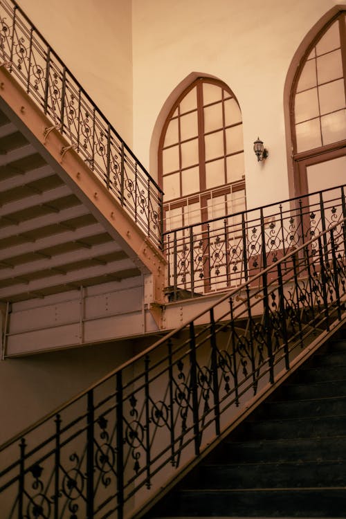 계단, 벽, 수직 쐈어의 무료 스톡 사진