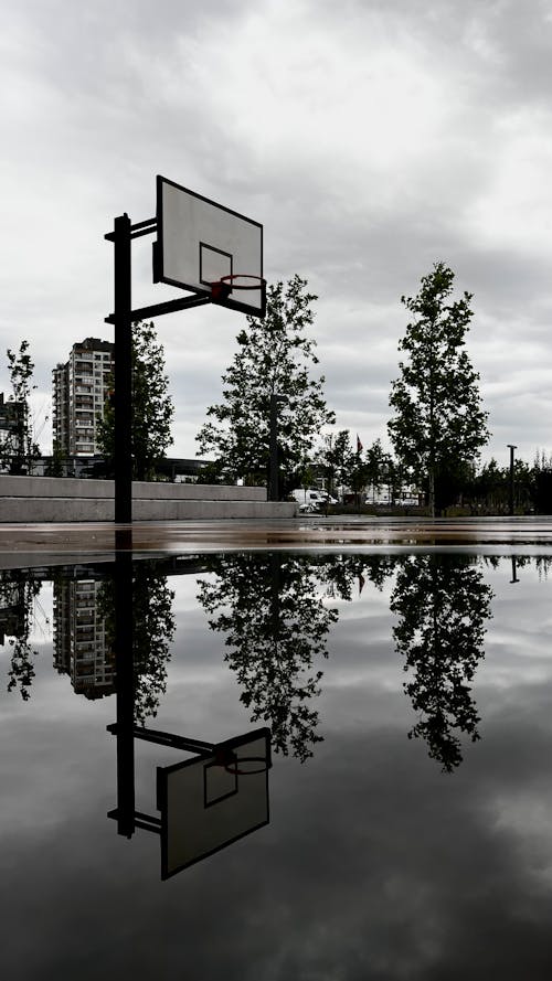 Photos gratuites de basket-ball, humide, jour de pluie