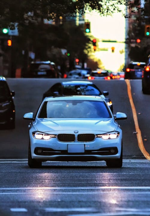A BMW Car during sunset