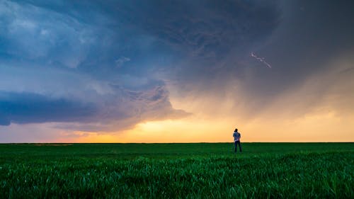 Storm Chaser Watches Storm in Kansas