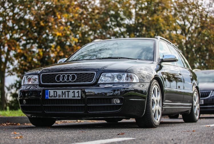 Black Audi Car Moving On The Road