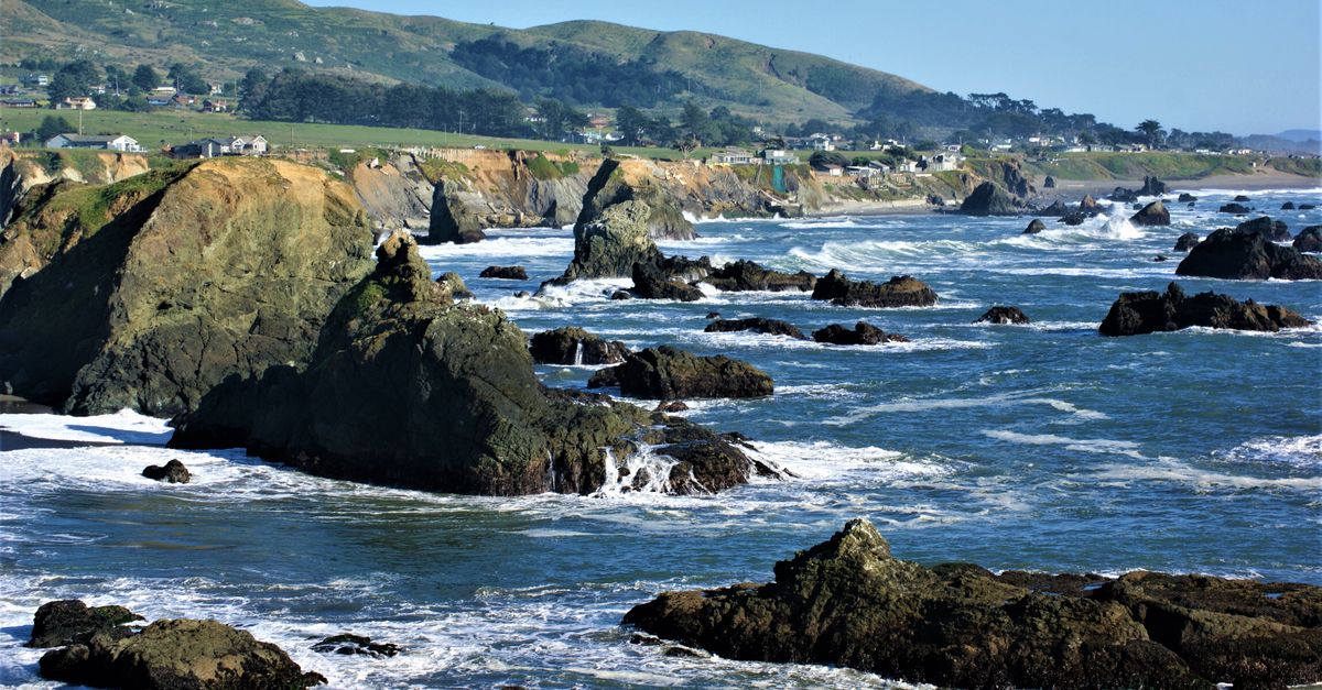 Explore the majestic rocky coast and waves of Mendocino, California's natural beauty.