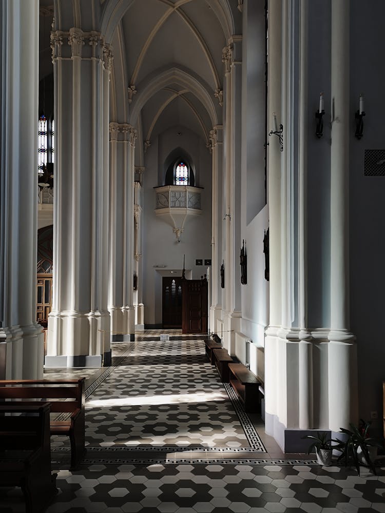 Concrete Pillars Inside The Building