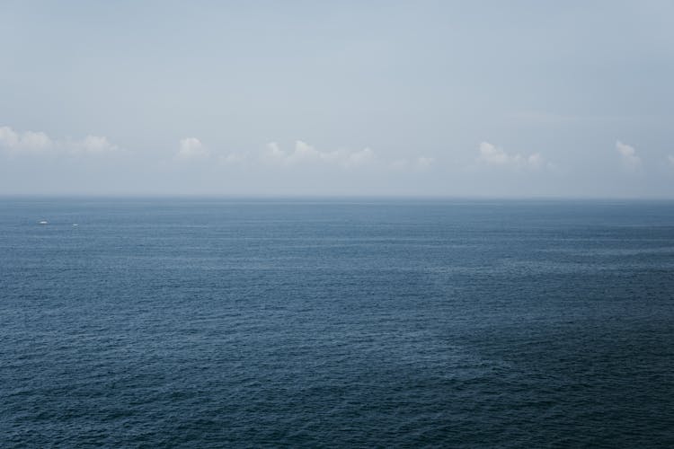 Blue Seascape With Horizon