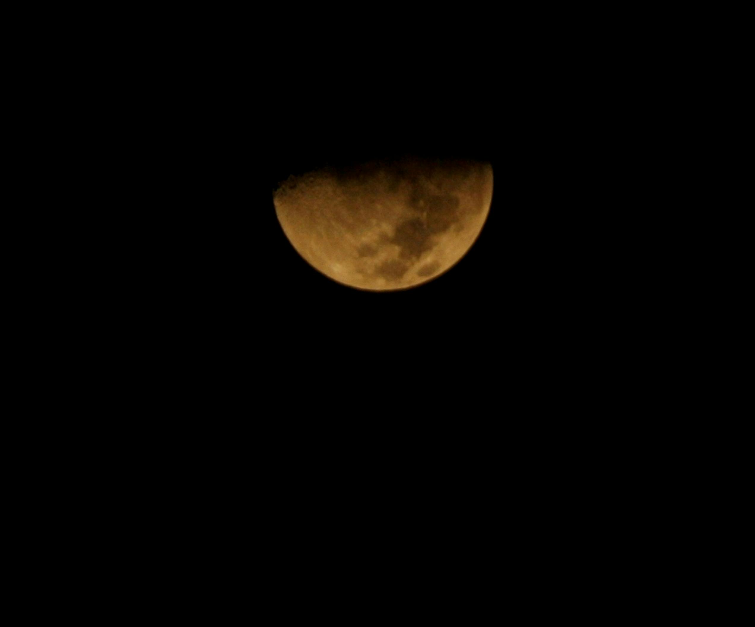 Free stock photo of half moon, moon, night