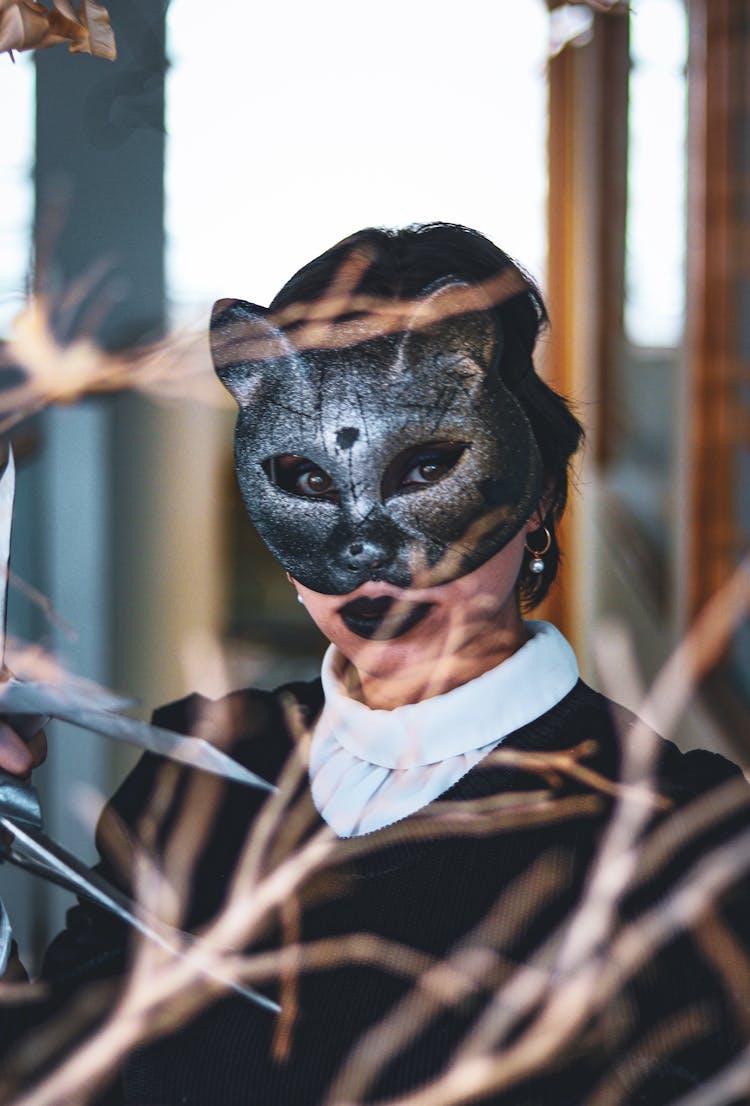 A Person Wearing Fox Mask