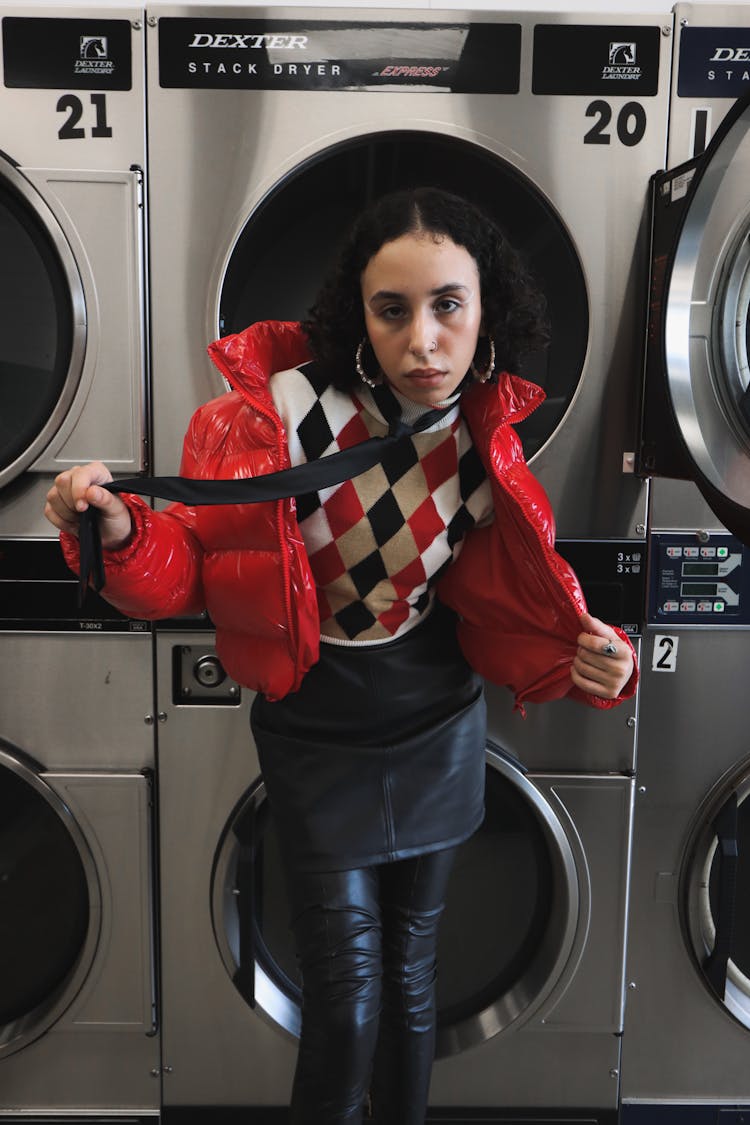 Woman In Sweater And Jacket