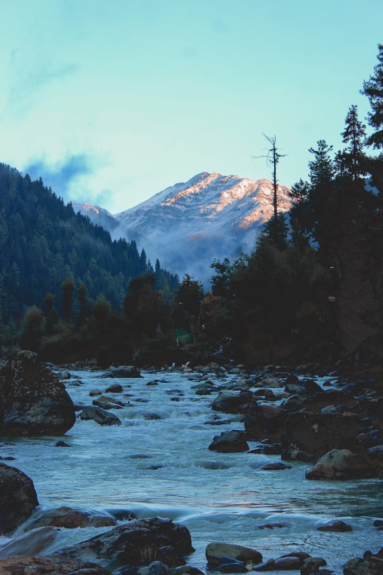 A Rocky River In The Countryside