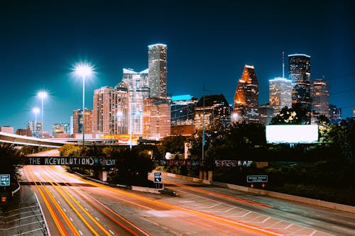 Houston Skyline In Astros Farben