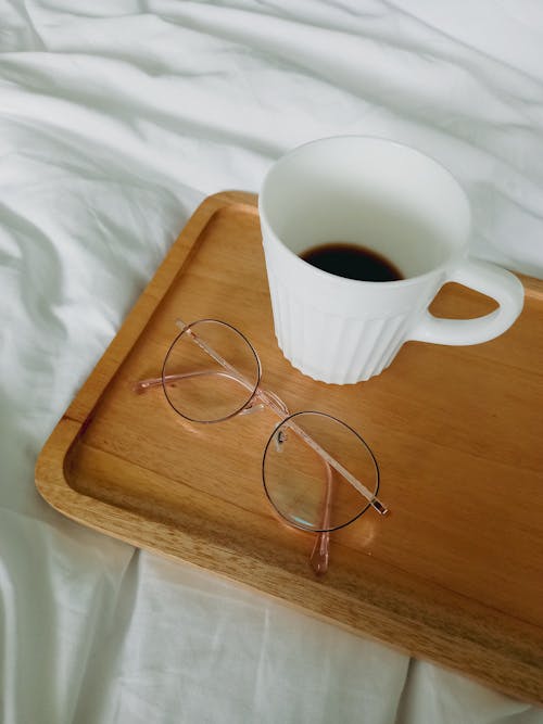 Free stock photo of bed, black coffee, blacket