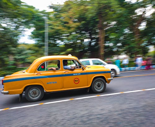 A Yellow Taxi on the Road