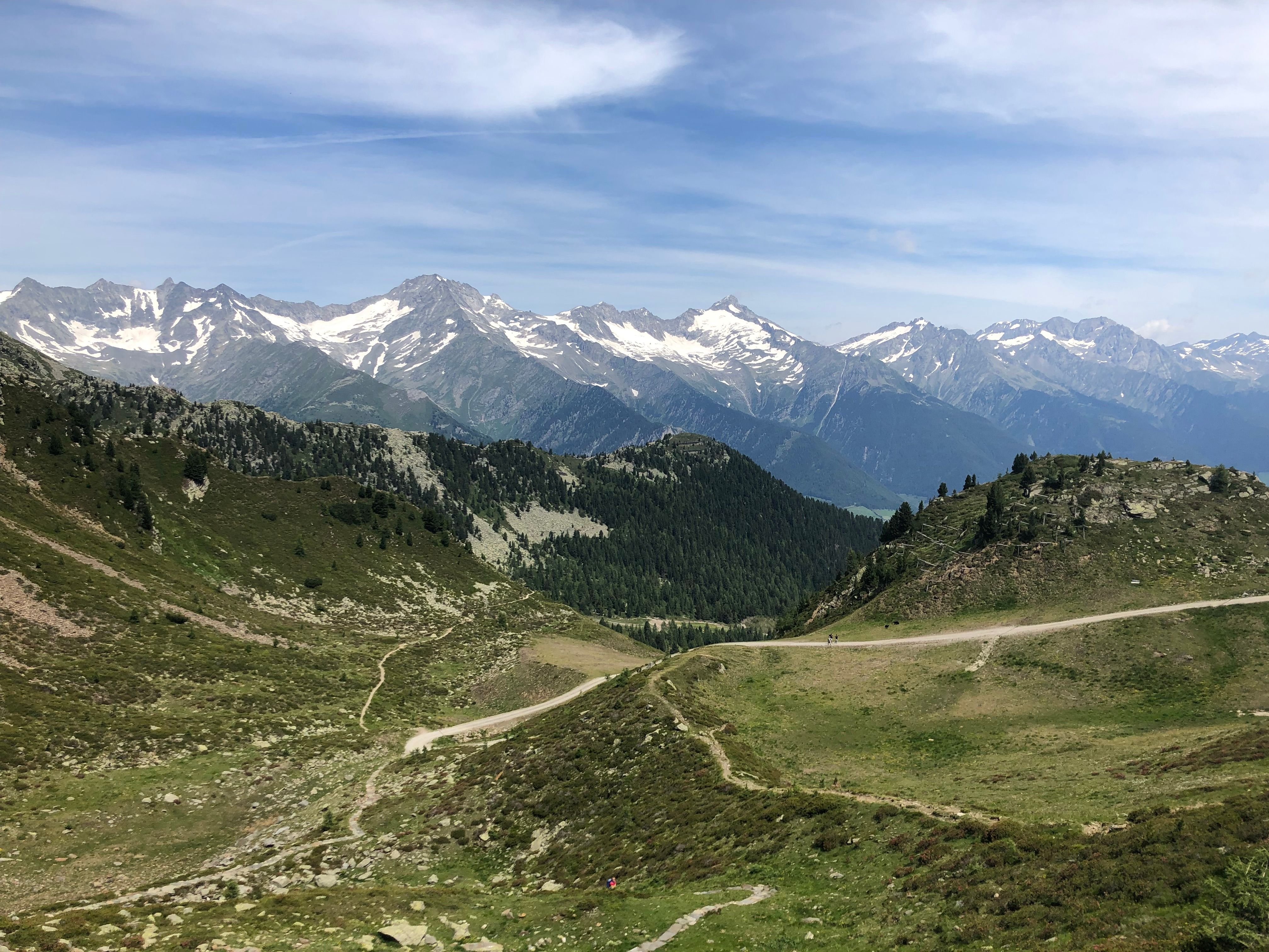 Wanderweg durch alpine Berglandschaft