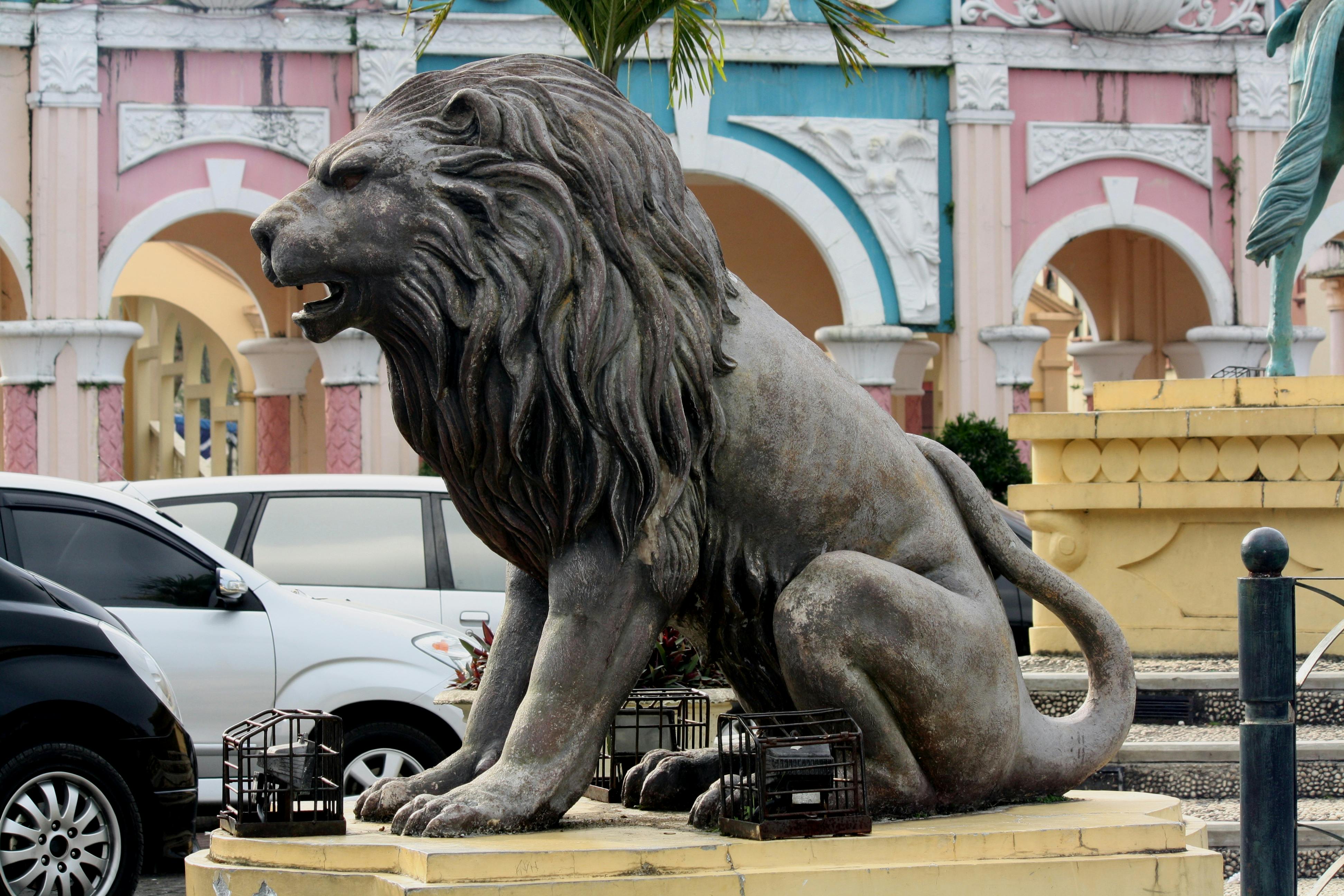 Free stock photo of lion, statue