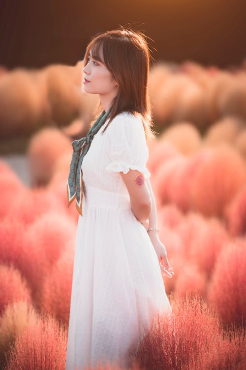 Woman in a White Dress