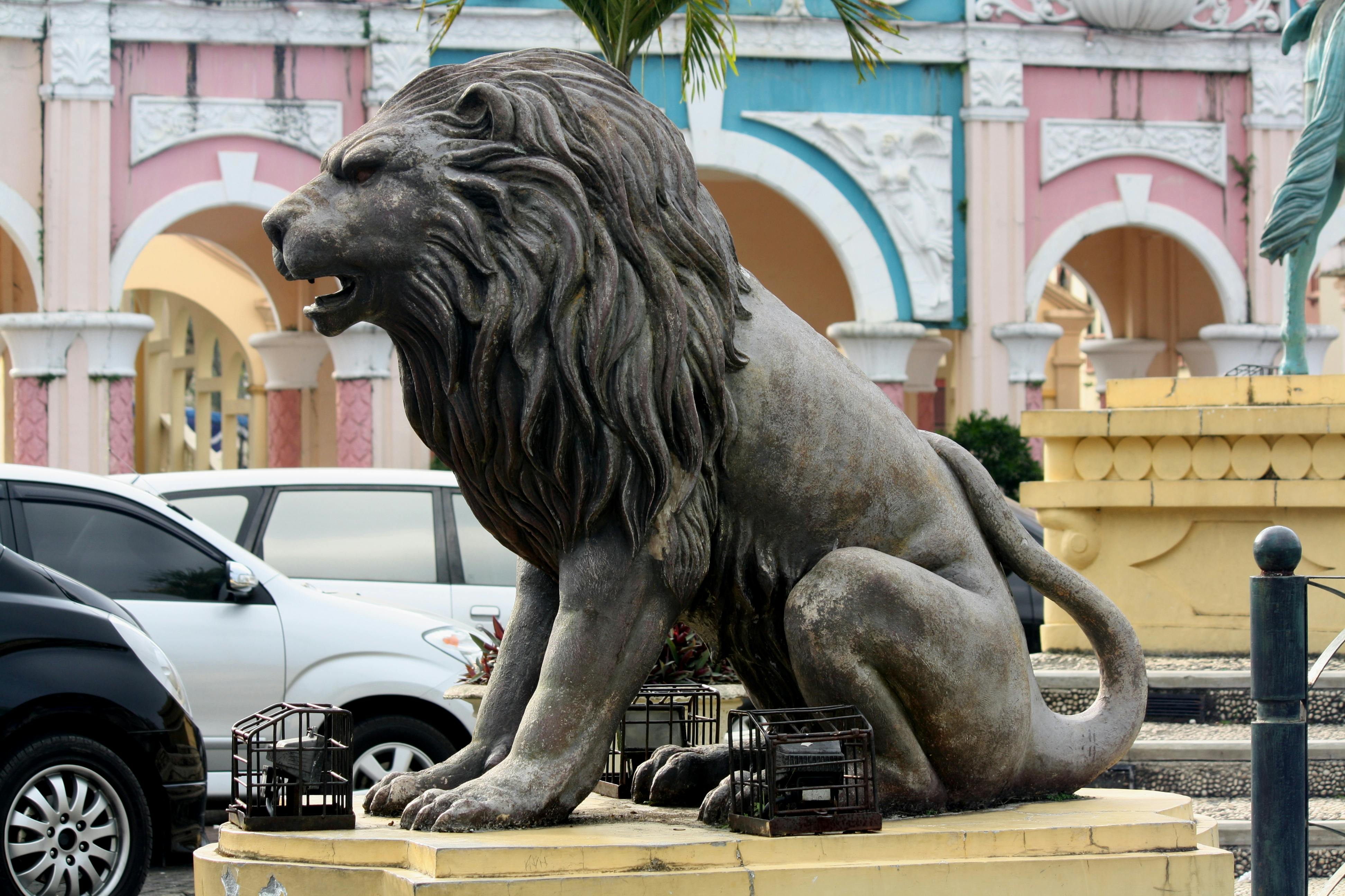 Free stock photo of lion, statue