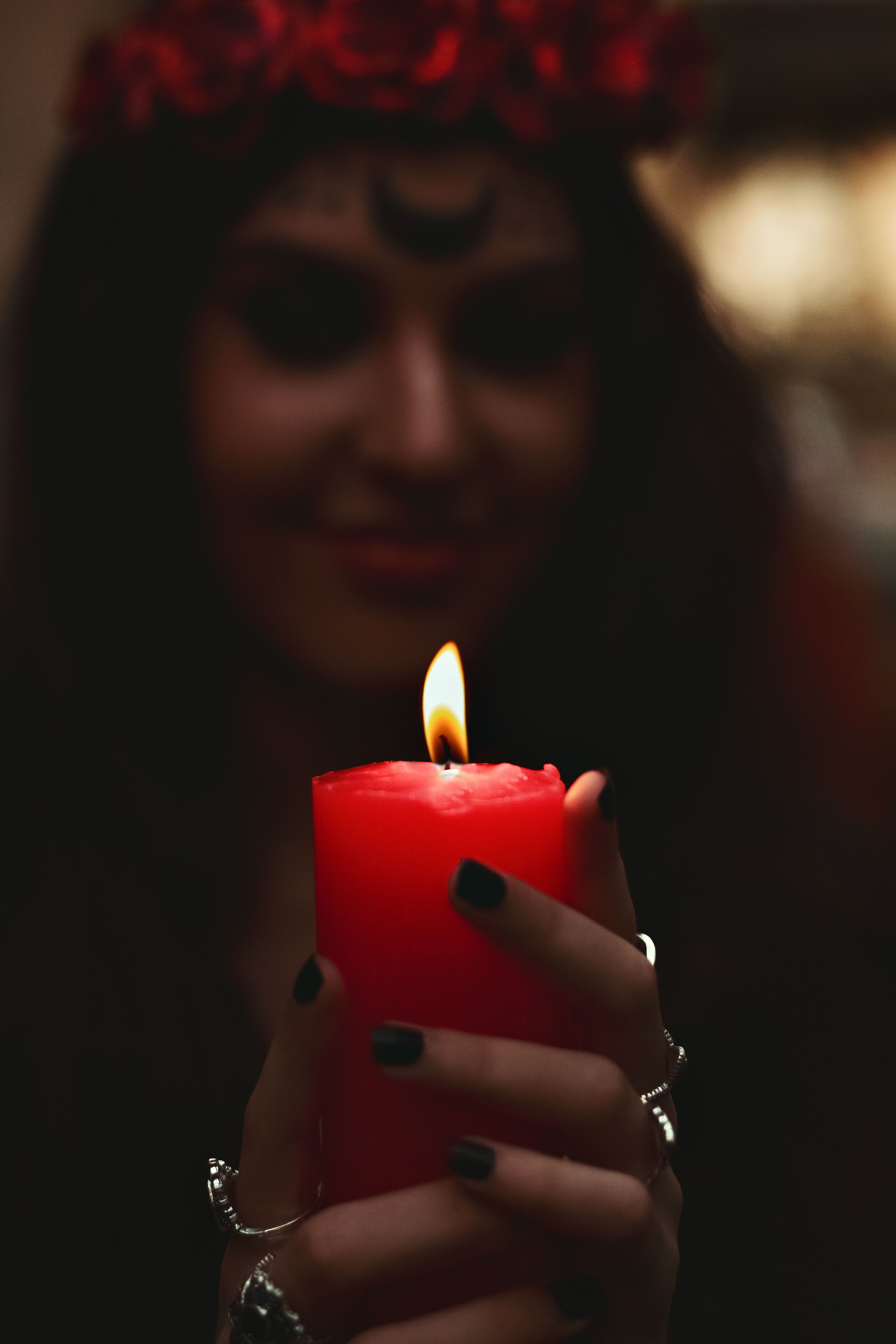 Wax Candle in Woman Hand · Free Stock Photo