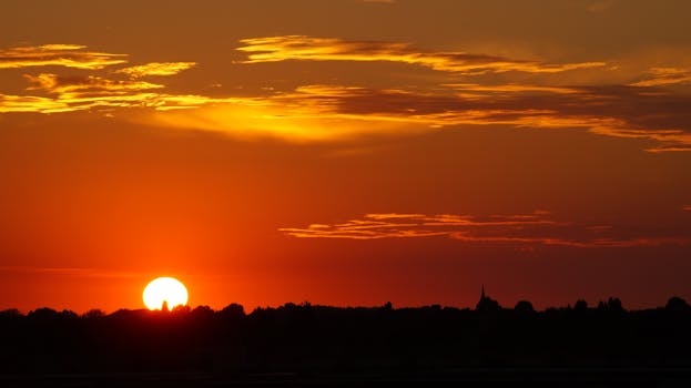 Orange Sun during Sunset · Free Stock Photo - 623 x 350 jpeg 16kB