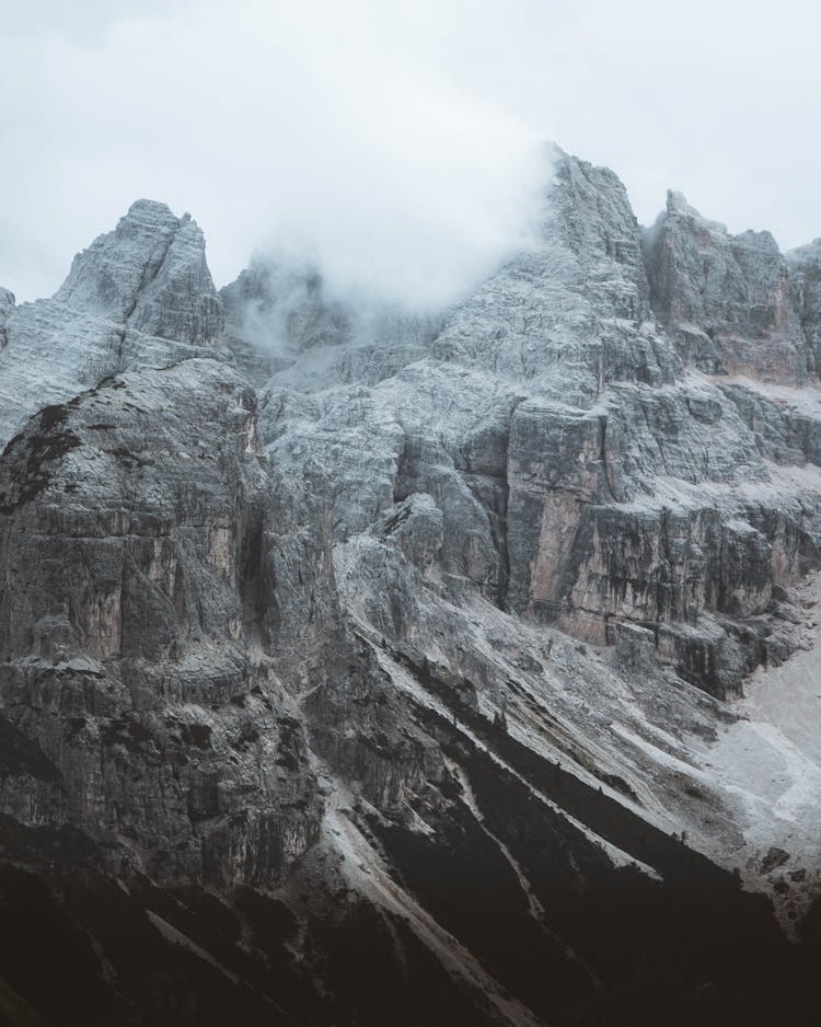 Dolomites Mountains In Winter