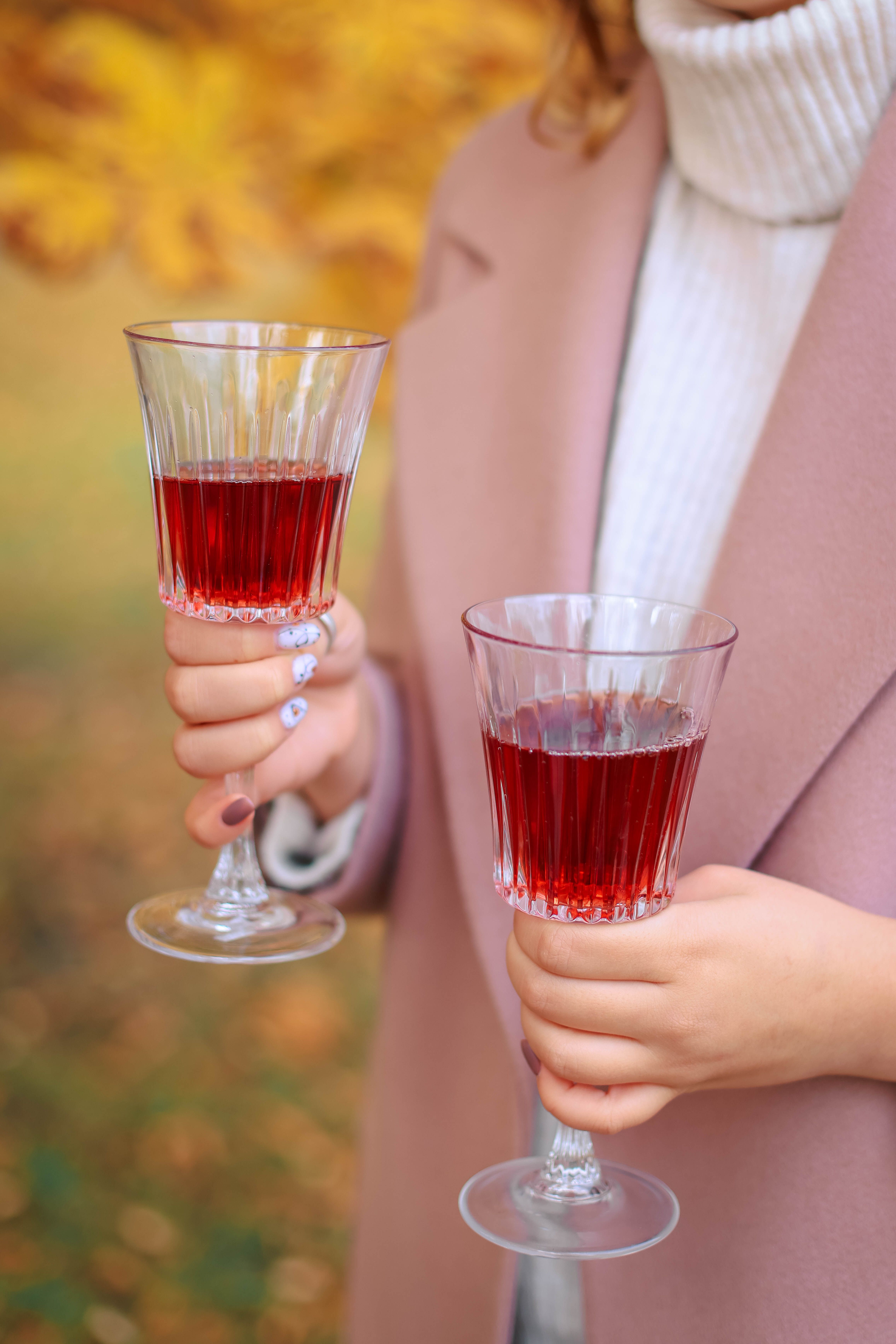 Woman Holding Glasses of Wine · Free Stock Photo