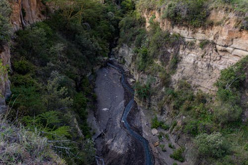 Aerial View of a Canyon Bottom 