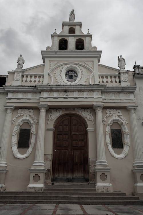 Close-up of the Iglesia del Carmen in Merida Venezuela