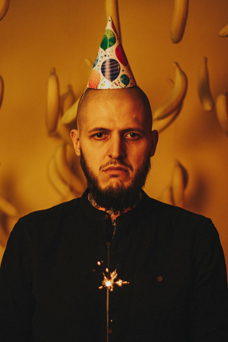 Man With Birthday Party Hat