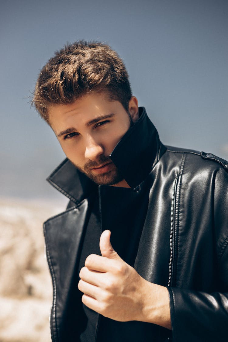 Man In A Black Leather Jacket