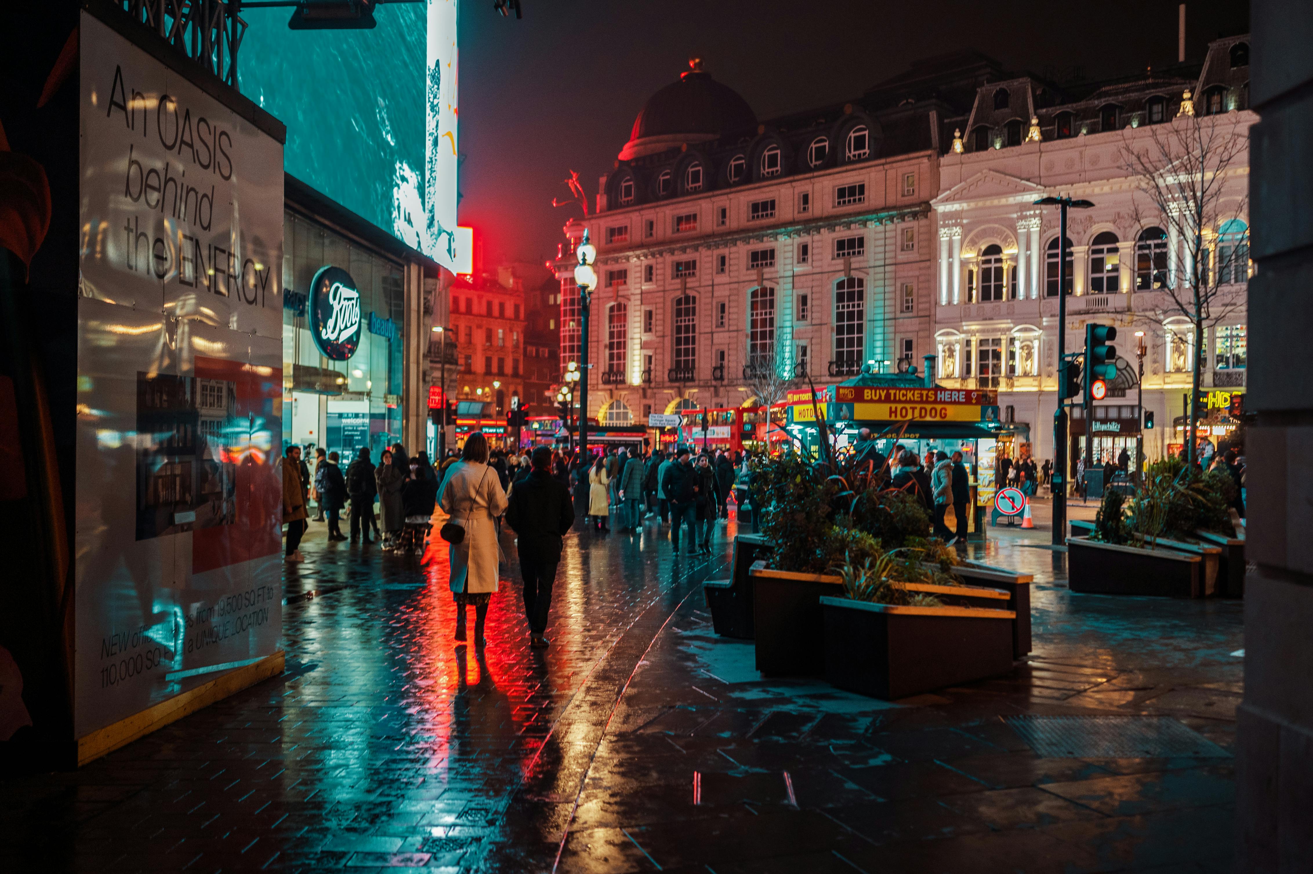 people walking on the street