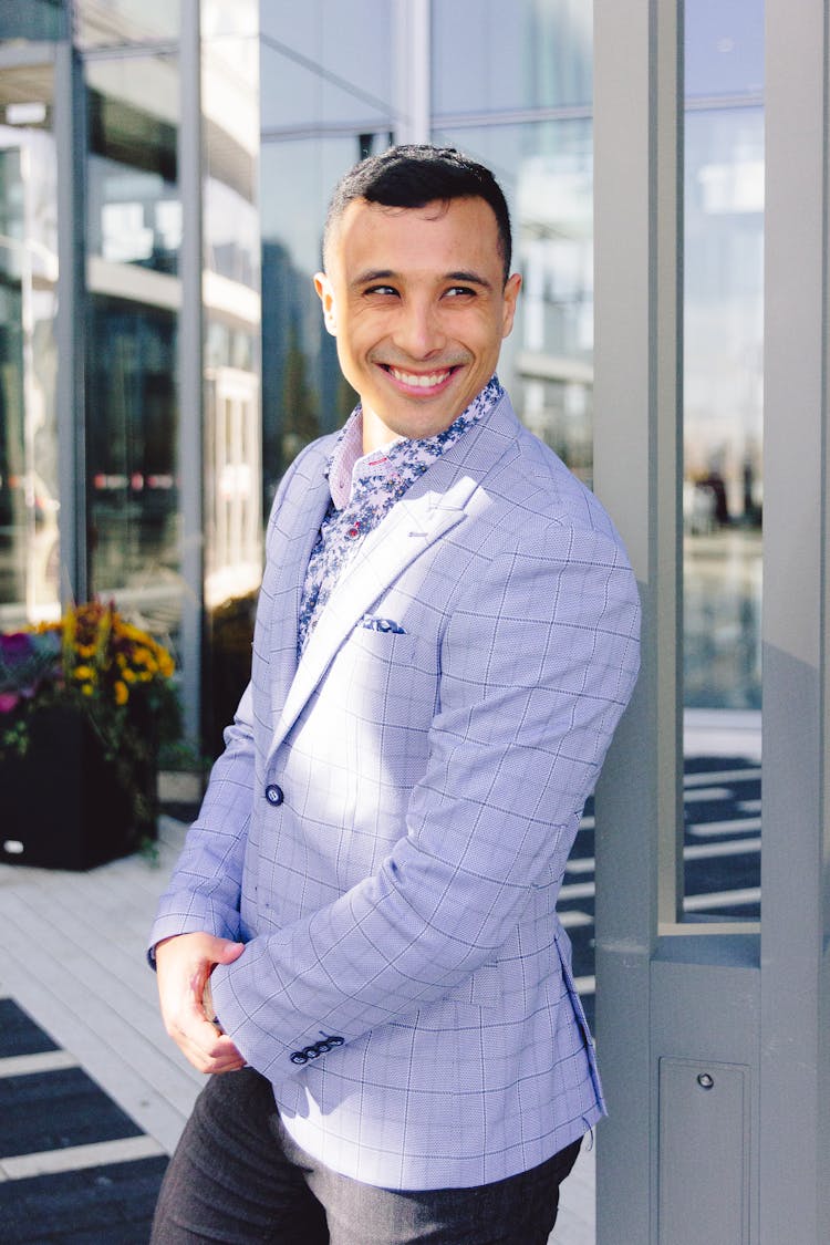 Young Man In A Suit Smiling 