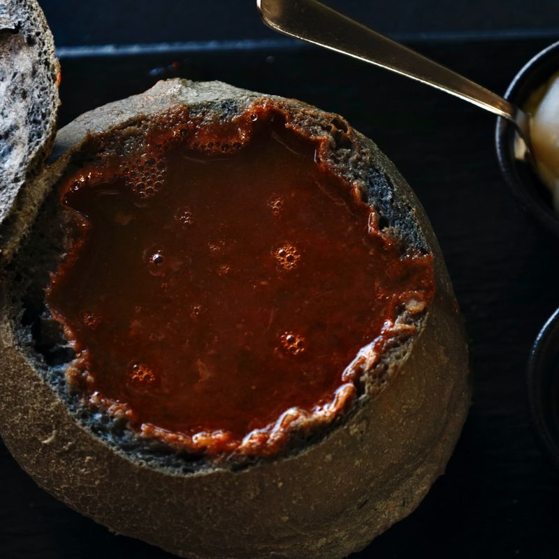 One-Pot Sourdough Turkish Red Lentil Soup with Crispy Bread and Spiced Butter