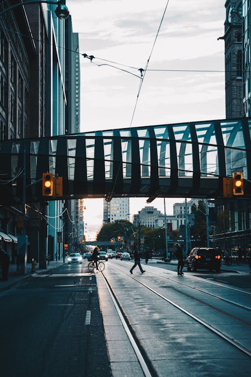 Overpass Above a Busy Street