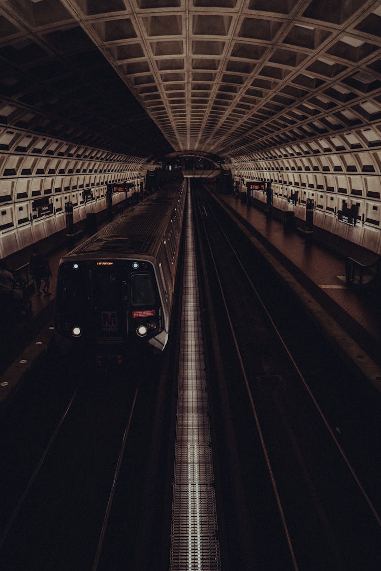 Train In The Subway Station