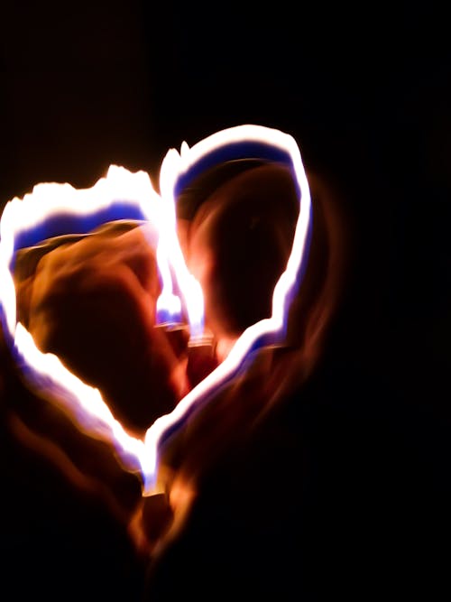 Free stock photo of fire, heart, light