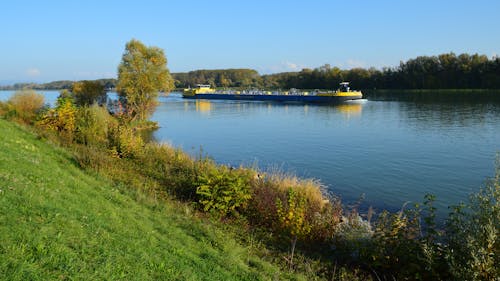 Barge on River