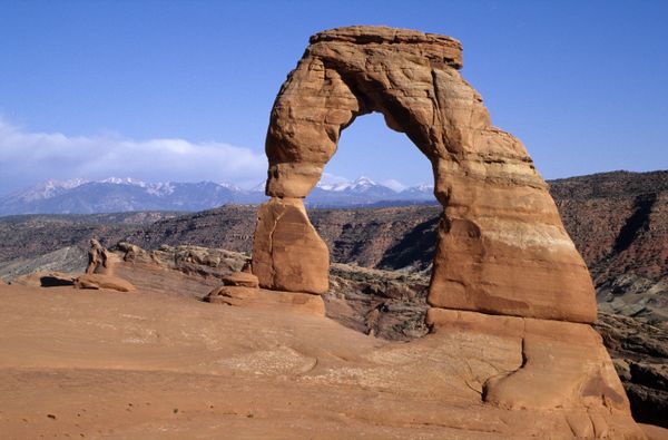 Stunning desert landscape of Moab, Utah - famous for its red rock formations, canyons, and outdoor adventures.