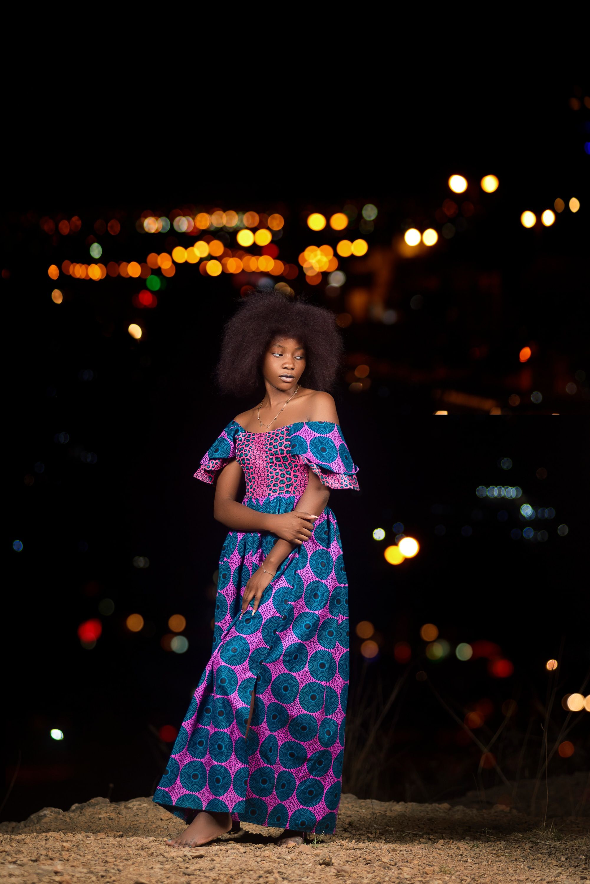 Robe de cérémonie imprimée
